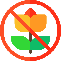 geen bloemen plukken icoon