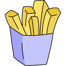 batatas fritas Ícone