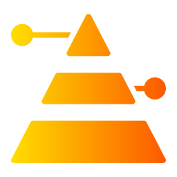 grafico a piramide icona