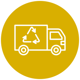 Recycling truck icon