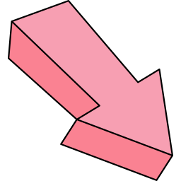 seta diagonal Ícone