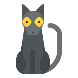 schwarze katze icon