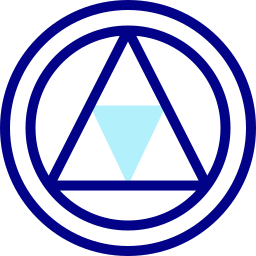 Triangle in circle icon