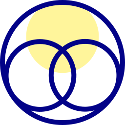 círculos superpuestos icono