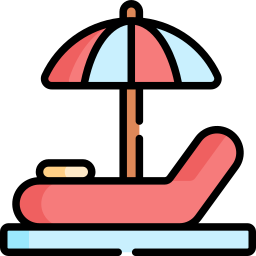 Beach chair icon