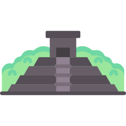 pirámide azteca icono