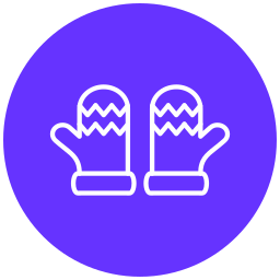 Winter gloves icon