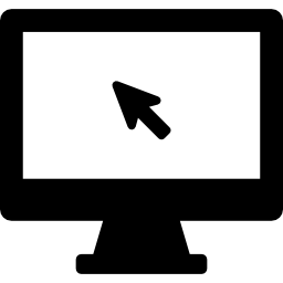 monitor con cursor del mouse icono