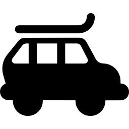 Car with roof rack icon