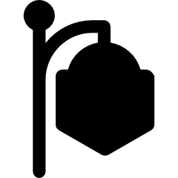Shield signboard icon