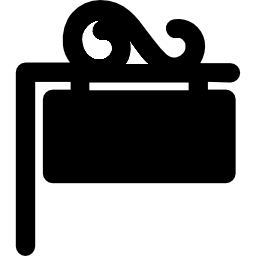 letrero rectangular icono