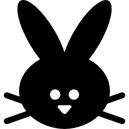 leuke konijnenkop icoon