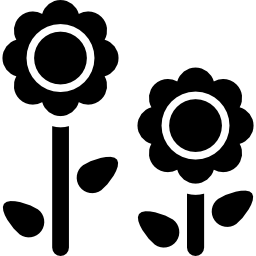 Pair of flowers icon