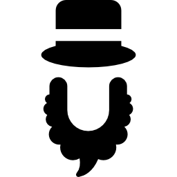 barba e chapéu Ícone