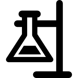 Erlenmeyer flask and bracket icon