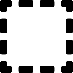 carré pointillé Icône