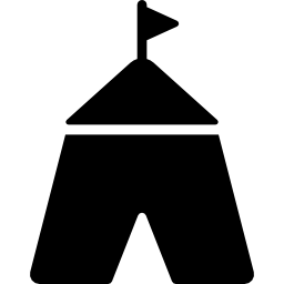 namiot z flagą ikona