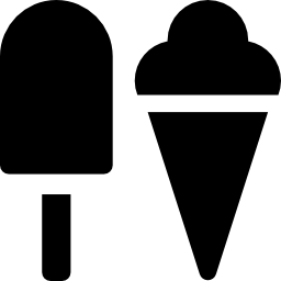 sorvete e casquinha Ícone