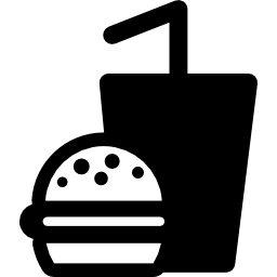 hambúrguer e refrigerante Ícone