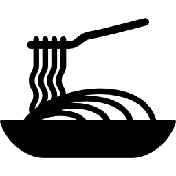 piatto di spaghetti icona