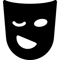 máscara divertida icono
