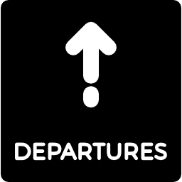 Departures sign icon
