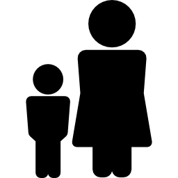 Mother and son icon