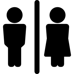 toilette maschile e femminile icona