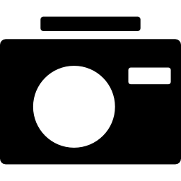 czarny aparat ikona