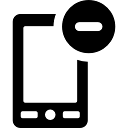 usuń z telefonu ikona