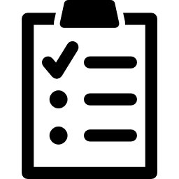 Clipboard with a list icon