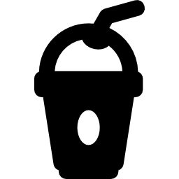 vaso de papel para batido de leche icono