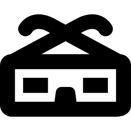 vintage 3d-bril icoon