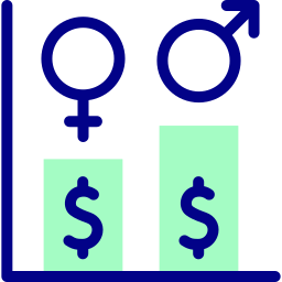 Гендерный разрыв в оплате труда иконка