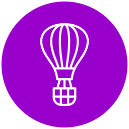 Hot air balloon icon