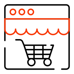 Покупки в интернет магазине иконка