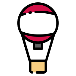 Hot air balloon icon