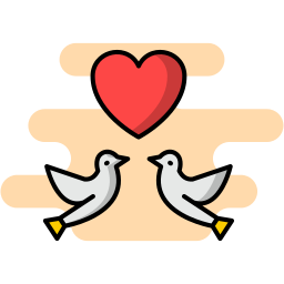 Влюбленная птица иконка