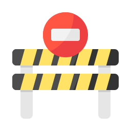 도로 차단 icon