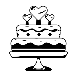 pastel de boda icono