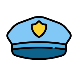 berretto della polizia icona