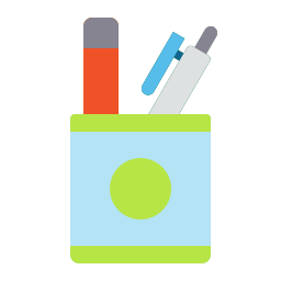 Pen container icon