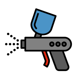 pistola rociadora icono