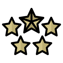 별 다섯개 icon