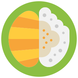 mango plakkerige rijst icoon