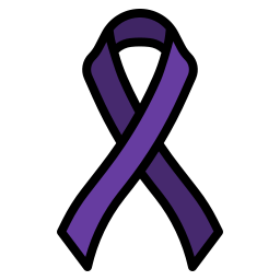 Purple ribbon icon