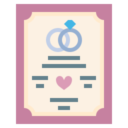 Marriage certificate icon