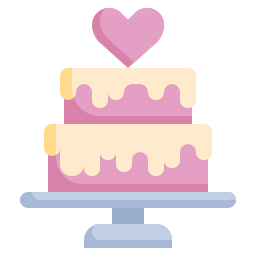 pastel de bodas icono