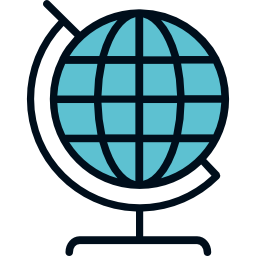 Earth globe icon