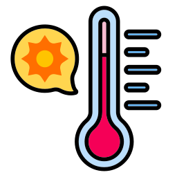 temperatura gorąca ikona